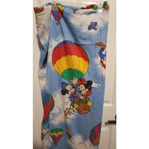Vintage Disney Mickey full sheet and 2 pillowcases Donald goofy hot air balloon
